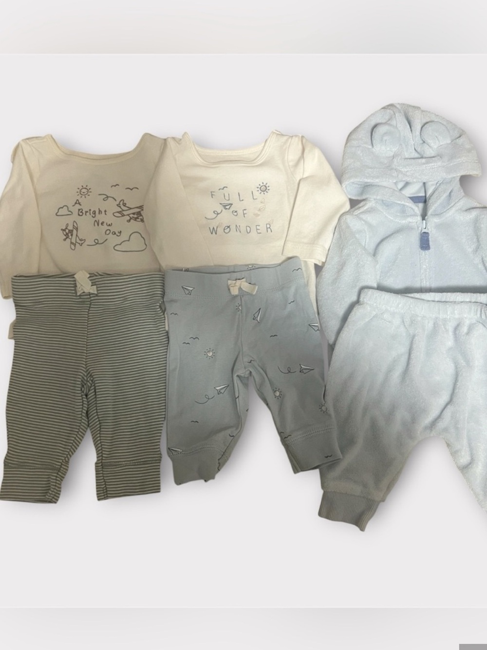 Baby boy Outfit Bundle Long Sleeves with matching Pants size 3M